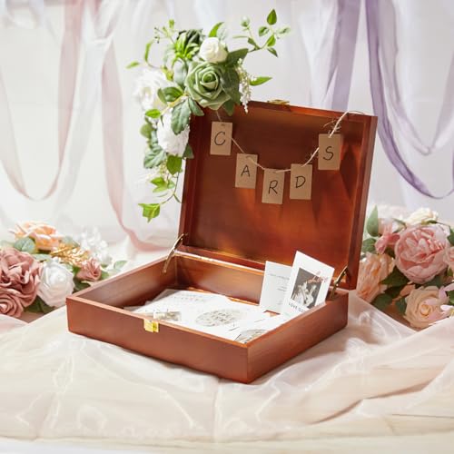 BWODYAY Wood Keepsake Box, Large Decorative Box, Memories Box with Lids, Wedding Keepsake Box, Jewelry Box, Prayer box, Wo...