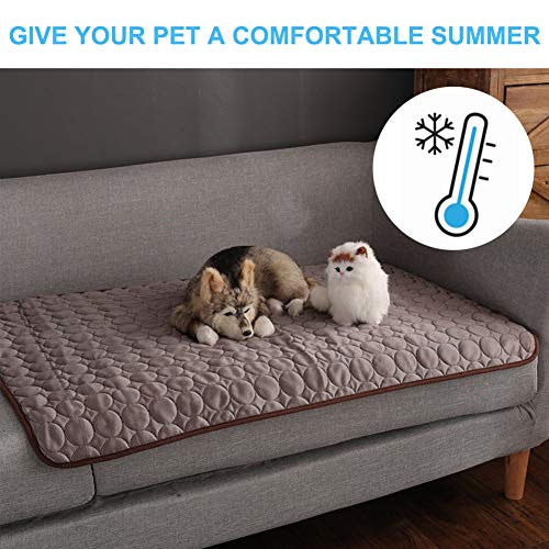 Coppthinktu Cooling Mat for Dogs Summer Dog Pad for Small Medium Large Dogs Cats, Pet Ice Silk Blankets Sleeping Mat, Outd...