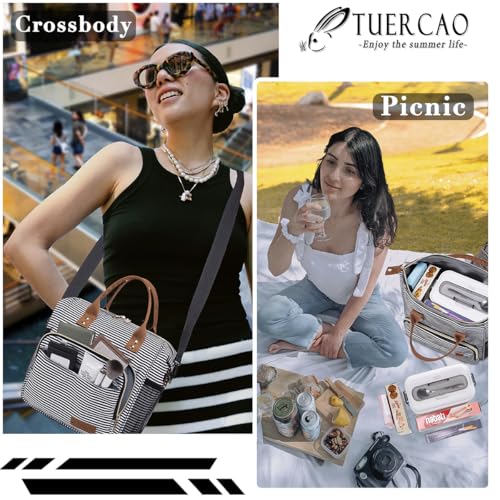 TuErCao Lunch Bag Women Insulated Lunch Box for Work Leakproof Soft Cooler for Picnic Travel Road Trips, Loncheras para Mu...