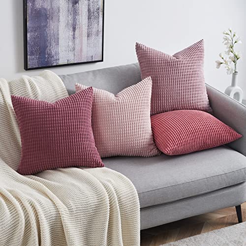 Topfinel Aesthetic Pink Room Decor Throw Pillows Covers for Couch Living Room Bedroom, Coquette Room Decorative Fluffy Cor...