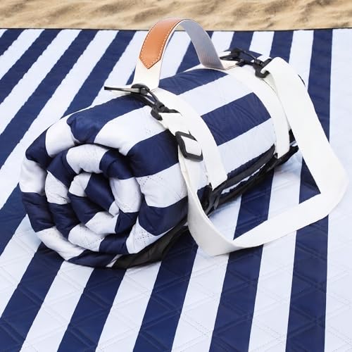 Genovega Waterproof Sandproof Beach Blanket Picnic Outdoor Mat Rug Extra Large Foldable Sand Free Big Giant XL Towel Car E...