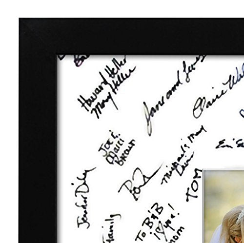 Americanflat 14x14 Wedding Signature Frame with Shatter-Resistant Glass - Use as 5x7 Frame with Mat or Display 14x14 Photo...