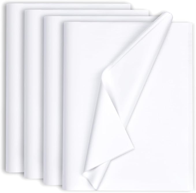130 Sheets 20"x14" White Tissue Paper for Gift Bags Christmas Weddings Birthday Arts Craft Party Decoration