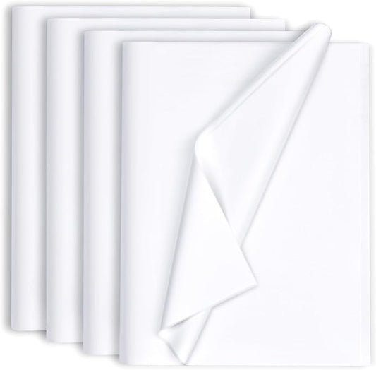 130 Sheets 20"x14" White Tissue Paper for Gift Bags Christmas Weddings Birthday Arts Craft Party Decoration