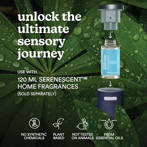 Homedics SereneScent Waterless Essential Oil Diffuser, Cordless Rechargeable Aromatherapy Diffuser for Home, Large Room Sc...