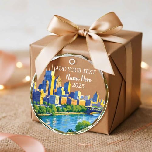 Personalized Nashville Landmarks Ornament, Nashville Tennessee Glass Christmas Ornament, Souvenir Collection Keepsake Gift...