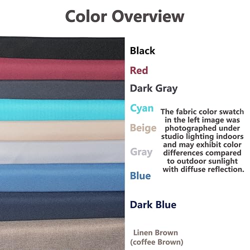 VIXLON 14Pcs Patio Cushion Covers Replacement Splashproof UV-Resistant Inelastic Covers with Zippers, Max Compatible 25.6x...