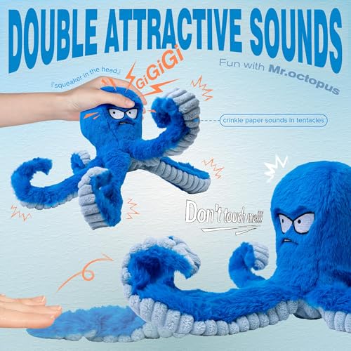 LEGEND SANDY Tough Dog Toys, Stuffed Chew Large Dog Toys to Keep Them Busy, Interactive Squeaky Tug of War Doggie Toy, Cri...