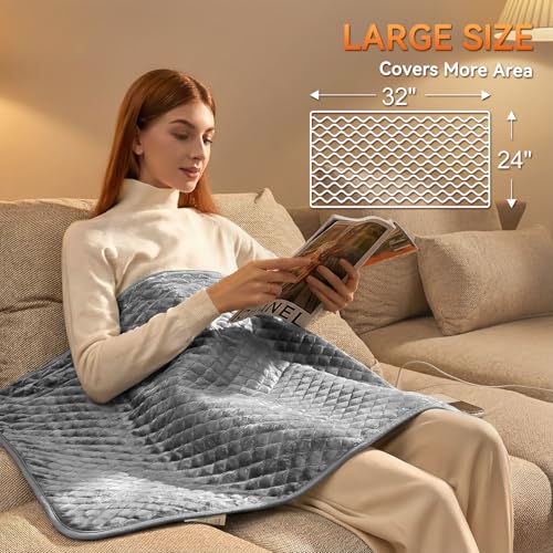 King Size Heating Pad for Back 32"x24" Extra Large Electric Heating Pad for Body Neck Shoulder Auto Shut Off Heat Pad Temp...