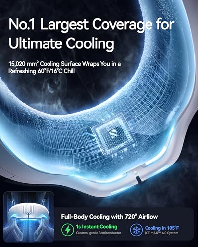 RANVOO AICE LITE Plus 2025 Max Cooling Airflow [No.1 Coolest & Most Durable] Neck Air Conditioner, Ultimate Immersive Pers...