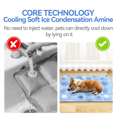 FOR-HI Summer Cooling Mat & Winter Warm Sleeping Pad. Washable Self Cool Pad for Small Dogs & Cats, Indoor Outdoor Pet Sle...