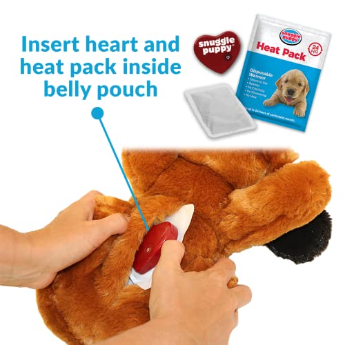 Snuggle Puppy Original Heartbeat Puppy Toy with Real-Feel Pulse & Heat Pack, Calming Sleep Aid for Puppy Anxiety, Crate Tr...