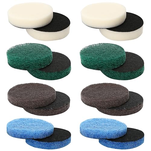 16pcs Power Scrubber Pad Set Compatible with Dremel Versa PC10 Ruby Horsepower Includes 4 Foam, 4 Kitchen, 4 Performance, ...
