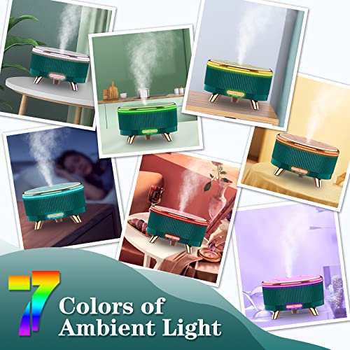 Diffusers for Essential Oils Humidifiers 500ML, Essential Oils Large Room Aromatherapy Diffuser,7 Colors Lights 3 Mist Mod...