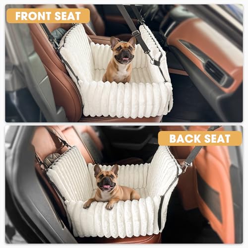 MIXJOY 6-in-1 Dog Car Seat for Small/Medium Dogs up to 25 lbs, Multi-Functional Dog Carrier for Car with Detachable Washab...