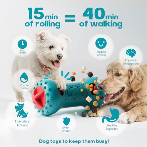 knitly Interactive Dog Toys, Adjustable Treat Dispensing Toy to Keep Them Busy, Dog Enrichment for Brain Stimulation & Cog...