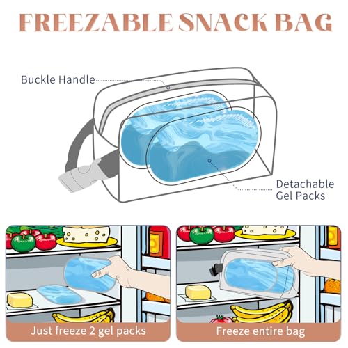 Small Cooler Bag Freezable Lunch Bag for Work School Travel,Small Lunch Bag,insulated snack bag,Mini Cooler,Lunch bag smal...