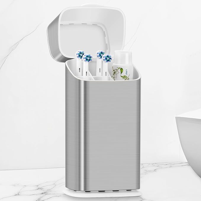 GFWARE Electric Toothbrush Holders with Cover - Dustproof Tooth Brush Holder for Bathroom, Covered Toothpaste and Toothbru...