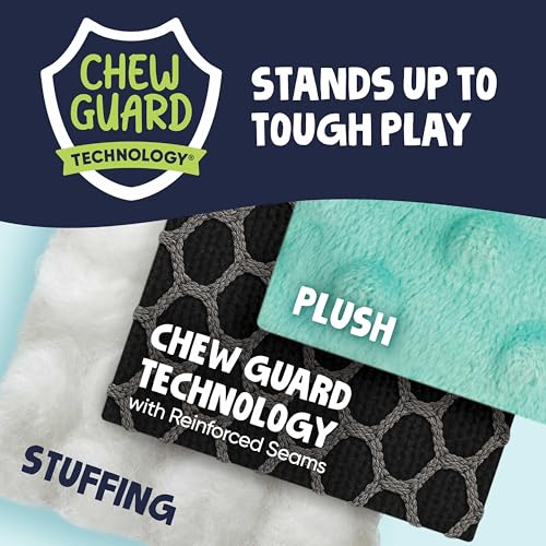 goDog Checkers Elephant Tough Plush Toy with Chew Guard Technology, Durable Checkered Fabric & Squeaker for Active Play, G...