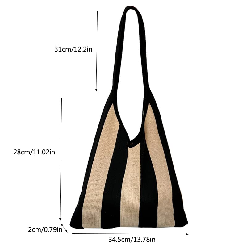 ENBEI Women's tote bags aesthetic Shoulder Handbags Hand crocheted Bags large Shoulder Shopping Bag large satchel cute Bag