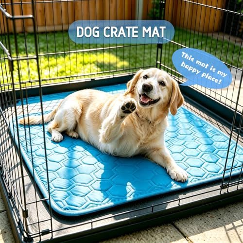 dgdgbaby Cooling Mat for Dogs, Arc-Chill Dog Cooling Mat (Q-Max>0.45), Non-Slip Washable Pet Cooling Pad, Summer Self-Cool...