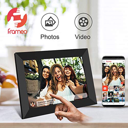32GB FRAMEO 10.1 Inch Smart WiFi Digital Photo Frame 1280x800 IPS LCD Touch Screen, Auto-Rotate Portrait and Landscape, Bu...