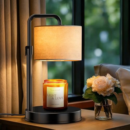 Hyrion Candle Warmer Lamp with Timer Dimmer, Adjustable Height Candle Melter with 2 Bulbs, Birthday Gifts for Women Mom, F...