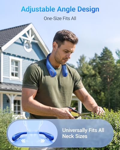 SWEETFULL Portable Neck Fan 360° Cooling Bladeless Personal Fan | No Hair Twisting - 4000mAh USB Rechargeable Wearable Fan...
