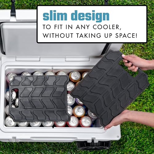 Cool Coolers by Fit & Fresh XL Slim Cooler Ice Blocks, Reusable & Long Lasting XL Ice Packs for Coolers, Slim XL Ice Packs...