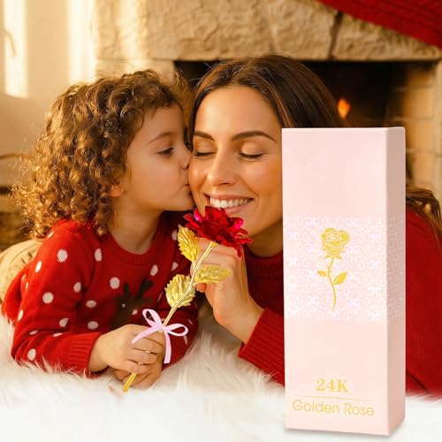 Befinr Mothers Day Rose Gifts for Mom, Women Mom Gifts for Brithday, Galaxy Glass Rose Forever Preserved Flowers Eternal C...