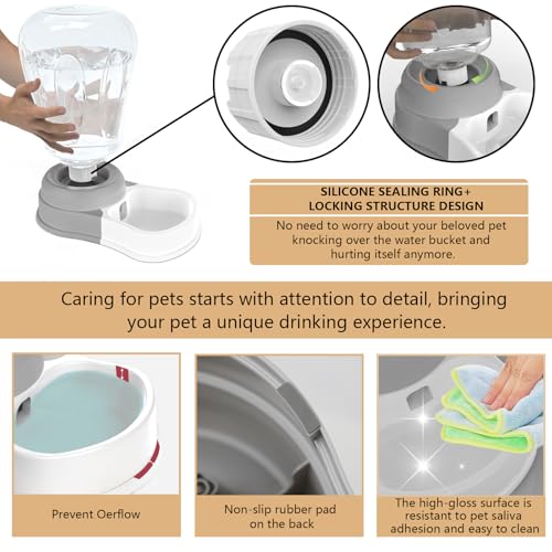 STALTWO 1.6 Gallon Automatic Dog Water Dispenser, Large Capacity Gravity Pet Water Bowl for Multiple Pets, BPA-Free Cat Wa...