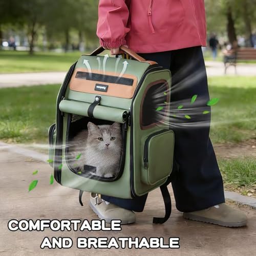 Wanparkg Cat Backpack Carrier, Super Breathable Cat Backpacks, Lightweight Cat Travel Backpack, Cat Carrying Backpack Suit...