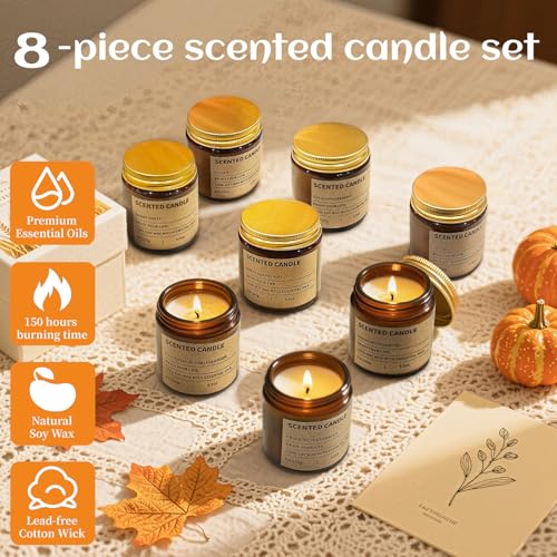 8 Pack Scented Candles Gift Set,Candle Gift for Women, Candle for Home Scented，Perfect Candles Gifts Set for Women, Mum Gi...