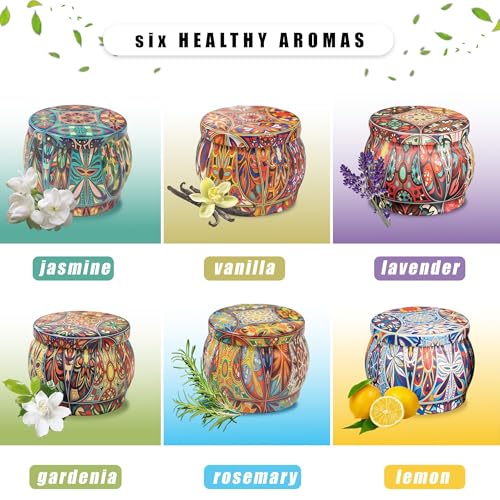 Topadorn 6 Pack Scented Candles Gift Set - Soy Wax Aromatherapy Candles for Home, Relaxation, Meditation, Yoga - Long Last...