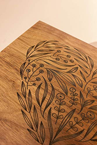 Floral Heart Wooden Memory Box for Wedding Anniversary [Personalized Custom Keepsake Box for New Baby, Mother's Day Gift f...