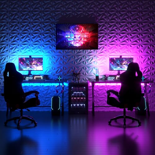 Art3dwallpanels 33 Pack 3D Wall Panel Diamond for Interior Wall Décor, PVC Flower Textured Wall Panels for Living Room Lob...