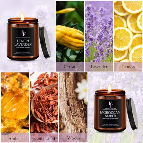 Scented Candles for Home Scented Aromatherapy Candles, 4 Pack 28 Oz Soy Wax Candle Gift Set Valentine's Day Gift for Women...