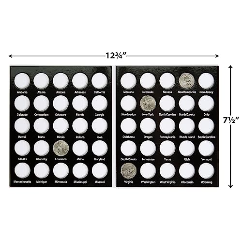 Current Collector 50 States Quarter Album - 1999-2009 Hard Cover United States Coin Collection Holder & Display Book, Amer...