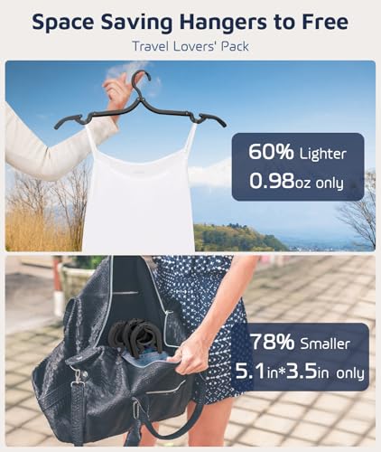 20 Pcs Travel Hangers, Cruise Ship Essentials Foldable Hangers Plastic Travel Essentials, Portable Cruises Must Haves 2026...