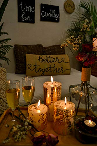 AuraDecor Unscented Pillar Candle Set of 3 (3inch*3inch, 3inch*4inch, 3inch*6inch) || Unscented Candle || Long Burning || ...