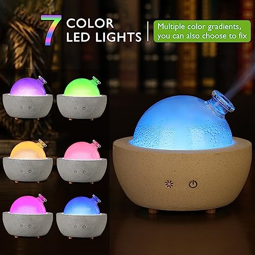 Essential Oil Aromatherapy Diffuser for Home Bedroom Large Room Glass Stone Ultrasonic Air Scent Mist Aroma Diffuser 200ML...