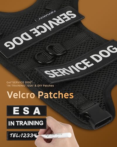 FAYOGOO Service Dog Vest for Small Dogs - Air Mesh Breathble Emotional Support Animal Vest with Velcro Patches - Puppy Har...