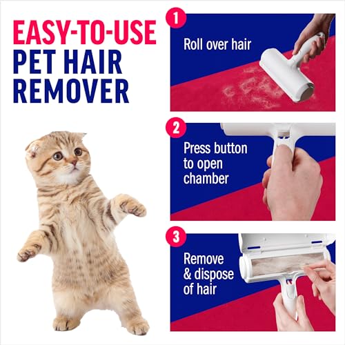 ChomChom Roller Pet Hair Remover – Original Size Reusable Lint Roller for Cat & Dog Hair on Furniture, Couch, Carpet, Car,...