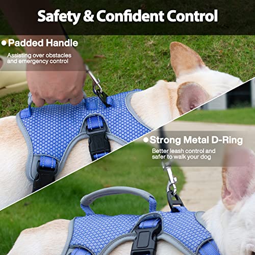 Huntboo Escape Proof Dog Harness, Escape Artist Harness, Reflective Dog Harness with Handle, Durable,Adjustable Vest for S...