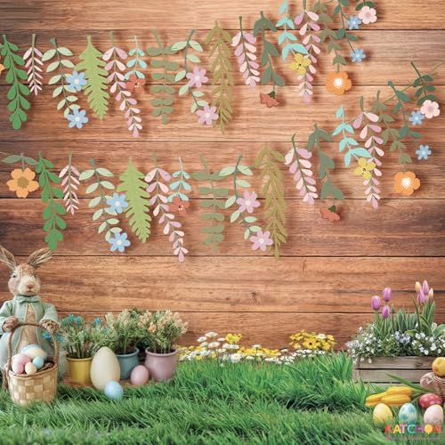 KatchOn, Pastel Flower Banner Garland - 6.5 Feet, Pack of 2 | Cheerland Flower Banner | Wildflower Garland Floral for Wedd...
