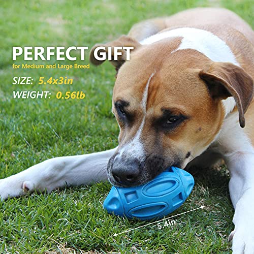 EASTBLUE Squeaky Dog Toys for Aggressive Chewers: Rubber Puppy Chew Ball with Squeaker, Almost Indestructible and Durable ...