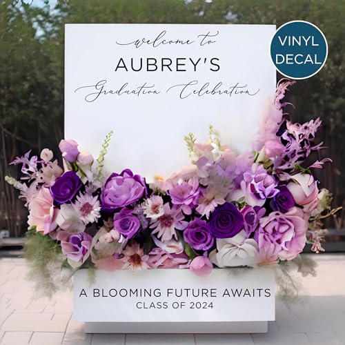 Welcome to The Graduation Celebration Flower Box Welcome Sign, Graduation Party Decorations 2025, Personalized Graduate Vi...