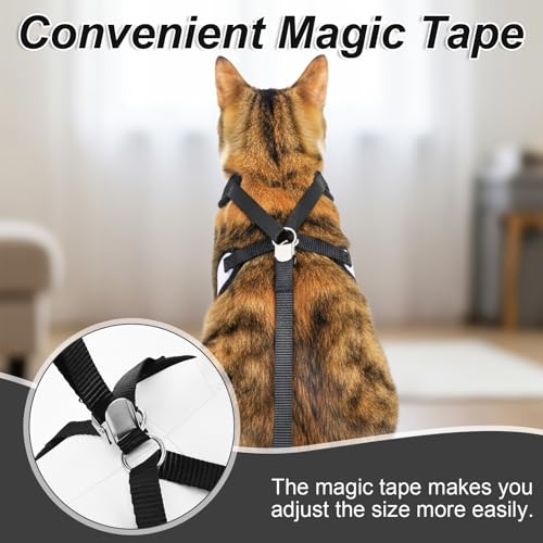 YBEATY Cat Harness Leash Set for Walking Soft Adjustable Cats Vest Harnesses Escape Proof Comfortable Breathable Mesh Kitt...