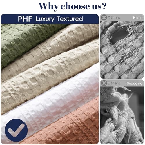 PHF Lightweight Waffle Weave Blanket King Size 104"x 90", Soft Woven Summer Blanket for Hot Sleepers - Aesthetic Home Deco...