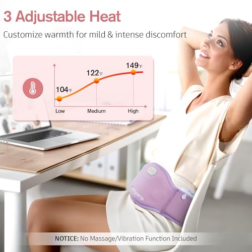 Comfytemp Portable Belly and Back Heating Pad for Period Soothing, FSA Eligible HSA Cordless Dual-Zone Menstrual Heating P...